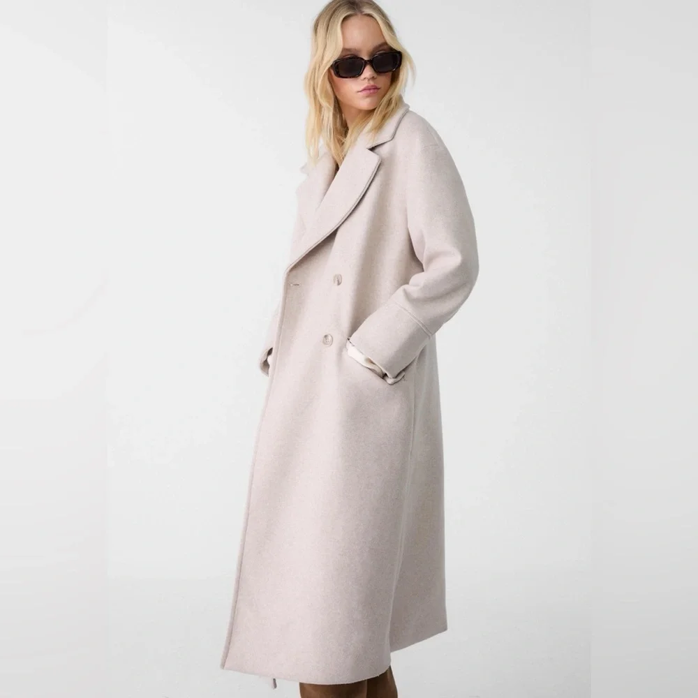 Stradivarius OVERSIZE SOFT-TOUCH COAT - Picture 8 of 8